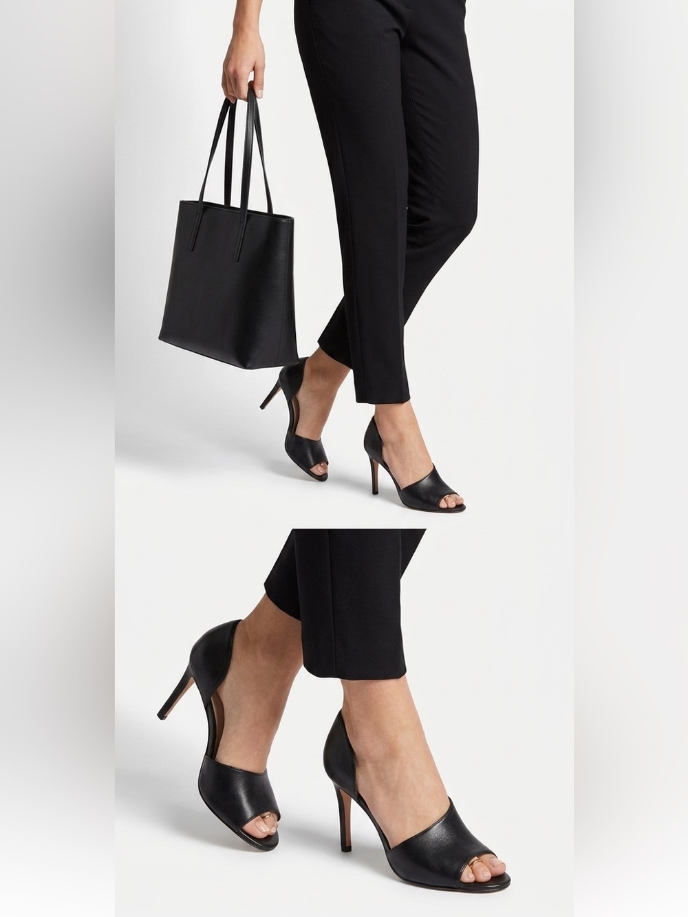 Cole Haan Viveca OT. Pump Open-Toe Leather Heels. Size 8.5